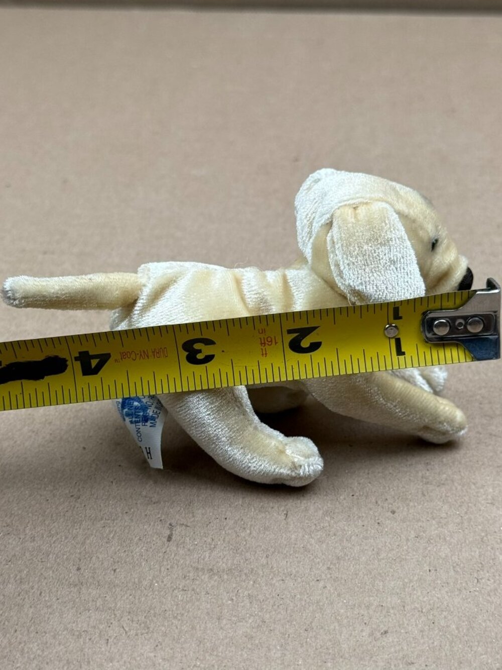 Vintage 2001 Animal Alley McDonald's Plush Dog Toy 5" Cream Stuffed Animal - Picture 4 of 6